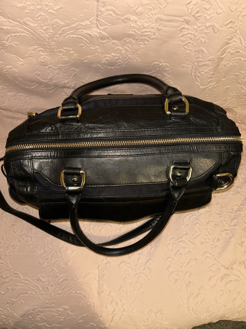 Rebecca Minkoff Black Nylon and Leather Diaper Bag with Gold Hardware - Picture 3 of 10